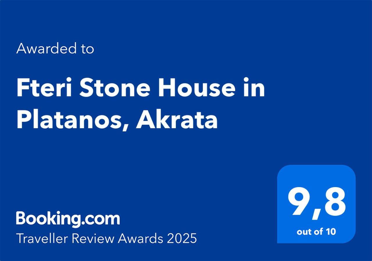 Apartmán Fteri Stone House In Platanos, Akrata Exteriér fotografie